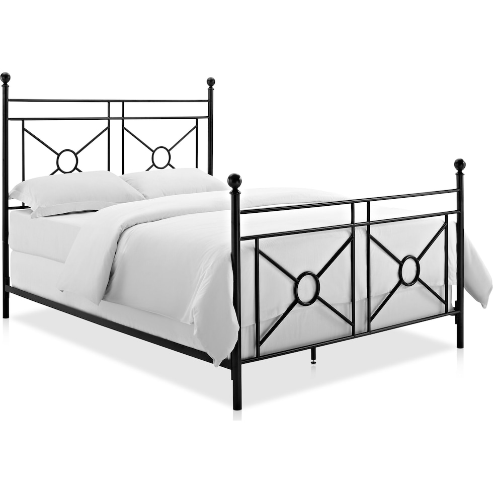 meera black king bed   