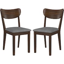 meera dark brown dining chair   