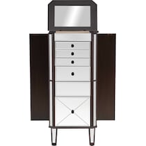 mekia dark espresso glass armoire   