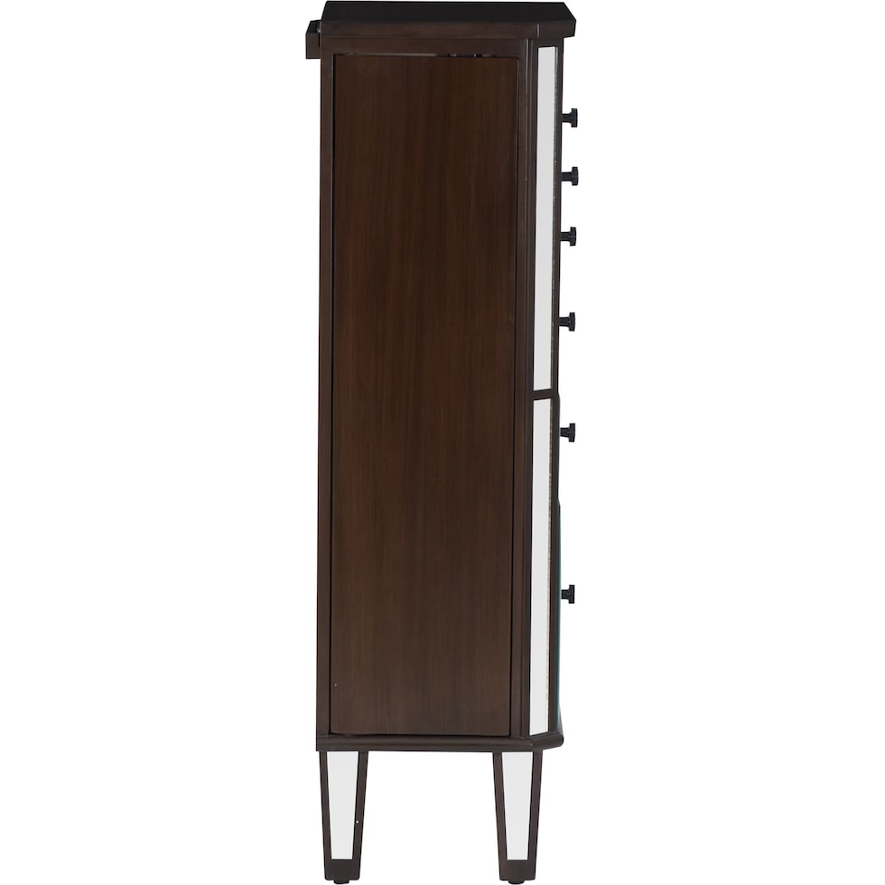 mekia dark espresso glass armoire   