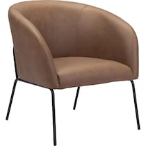 melanie light brown accent chair   