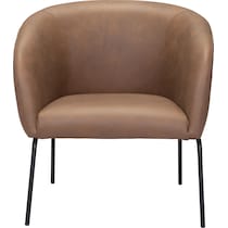 melanie light brown accent chair   