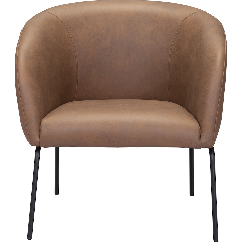 melanie light brown accent chair   