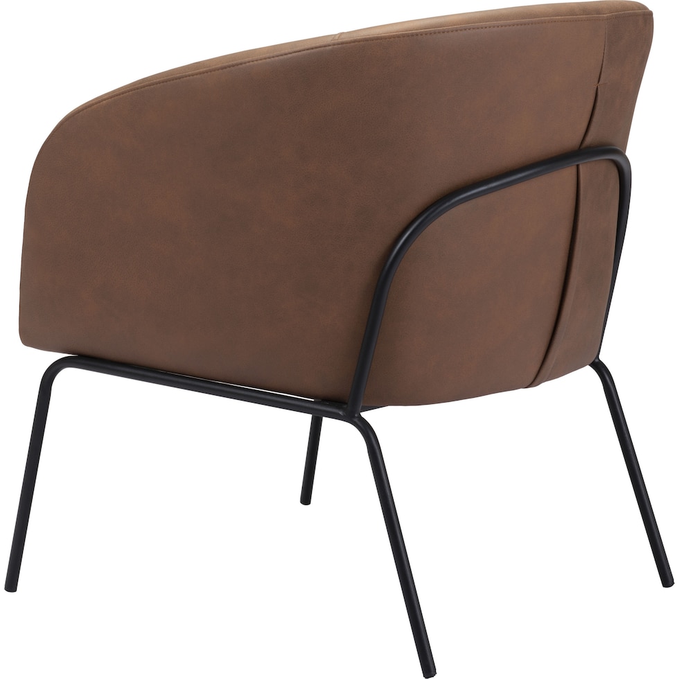 melanie light brown accent chair   