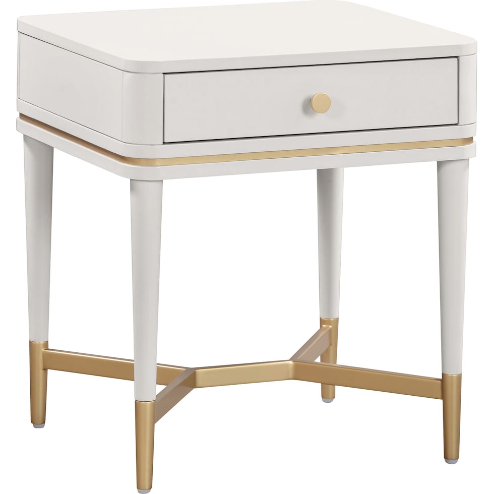 melina white nightstand   