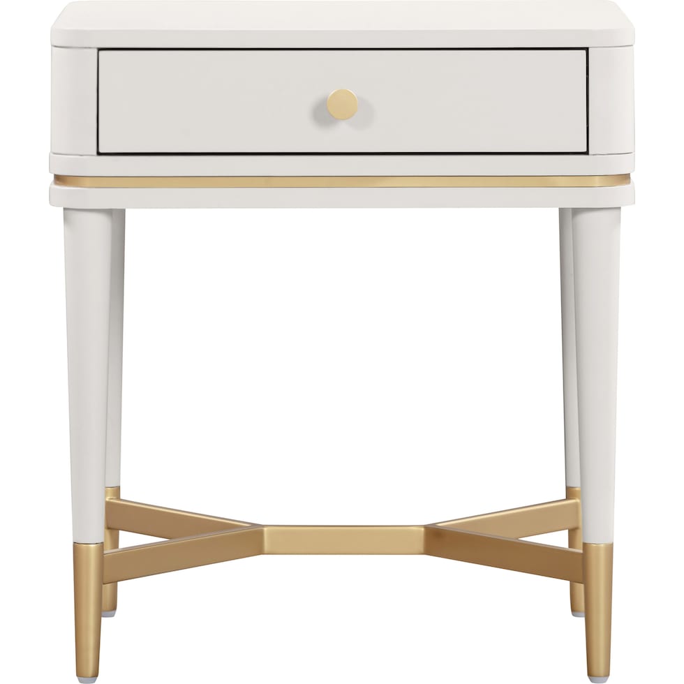 melina white nightstand   