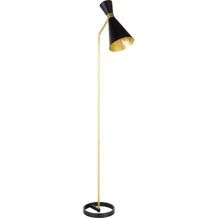 Melita Floor Lamp - Black/Gold