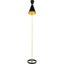 melita black gold floor lamp   