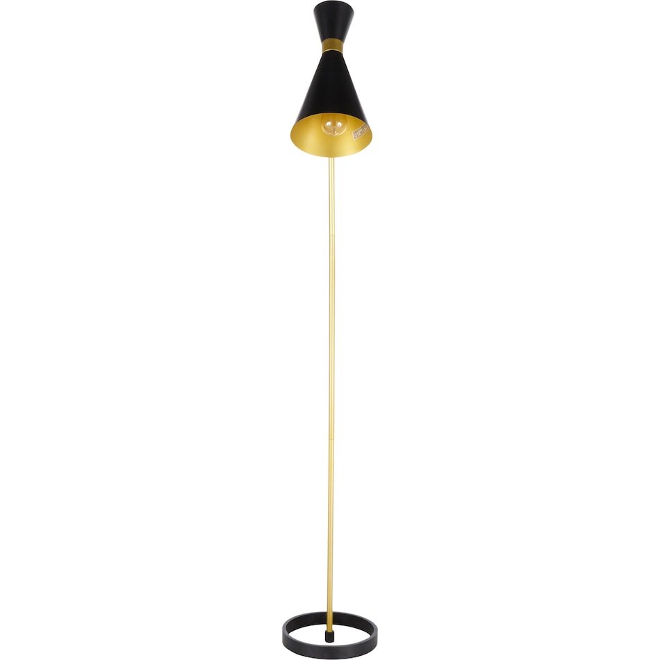 melita black gold floor lamp   