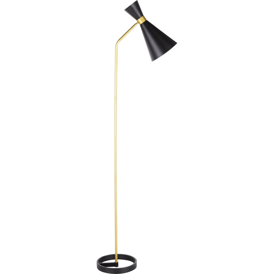 melita black gold floor lamp   