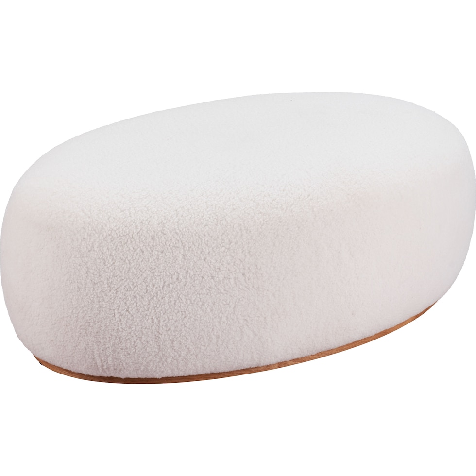 melita white ottoman   