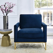 mellissa blue accent chair   