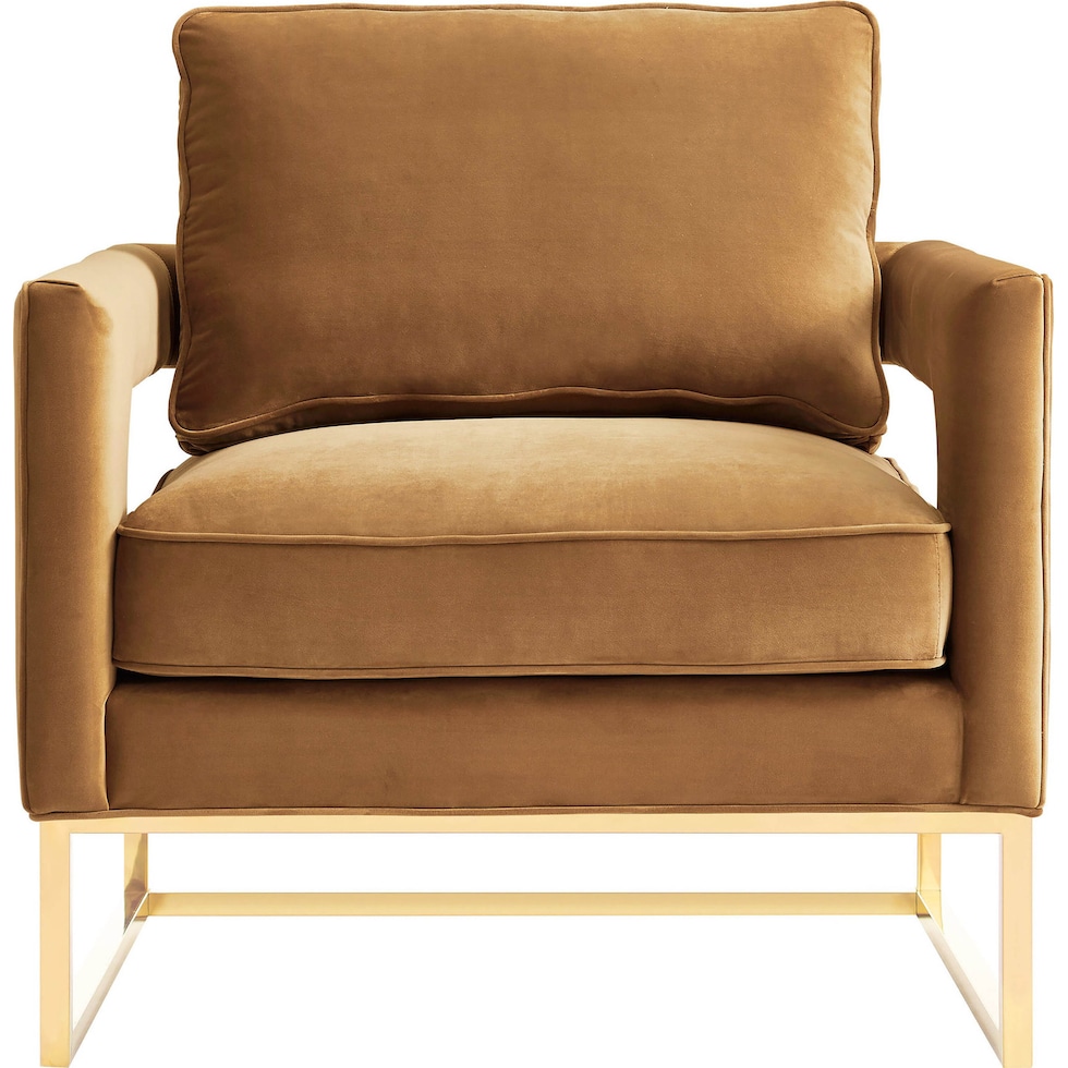 mellissa gold accent chair   