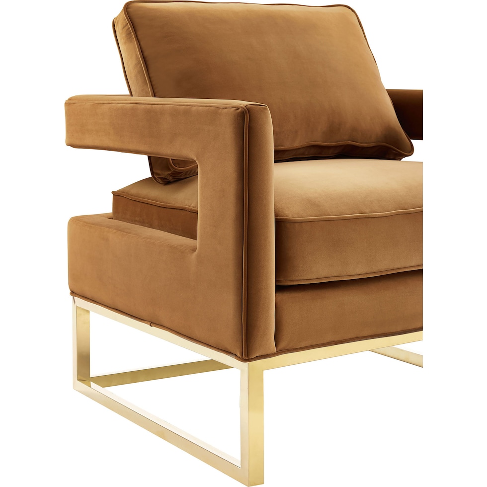 mellissa gold accent chair   