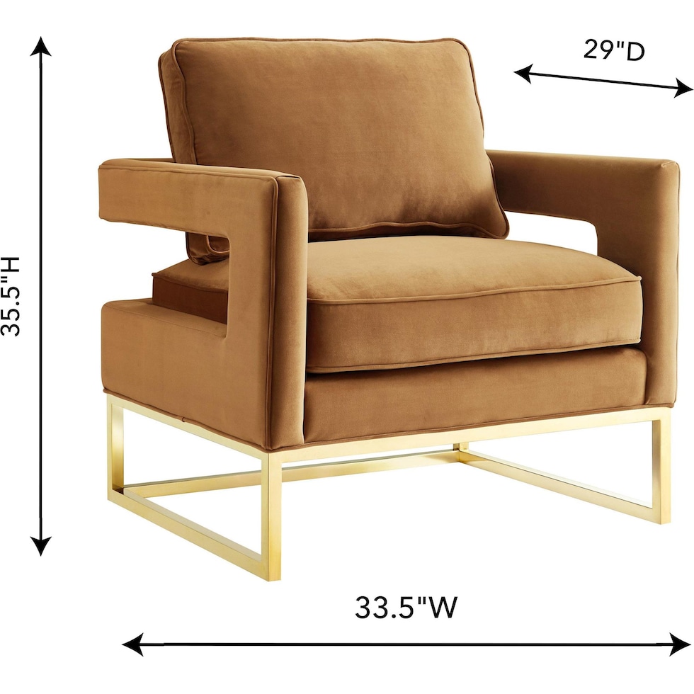 mellissa gold accent chair   
