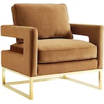 mellissa gold accent chair   