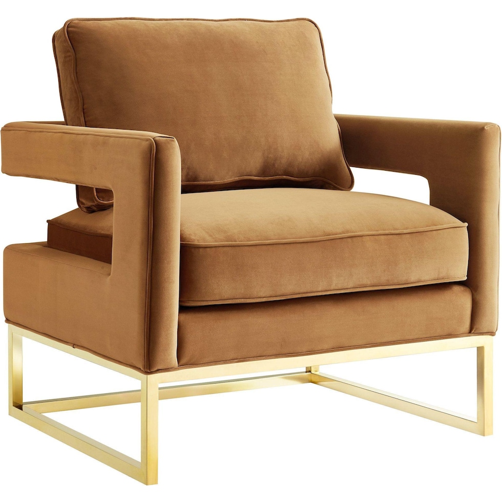 mellissa gold accent chair   
