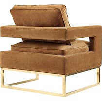 mellissa gold accent chair   