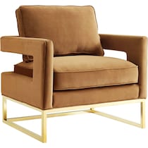 mellissa gold accent chair   