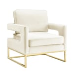 mellissa white accent chair   