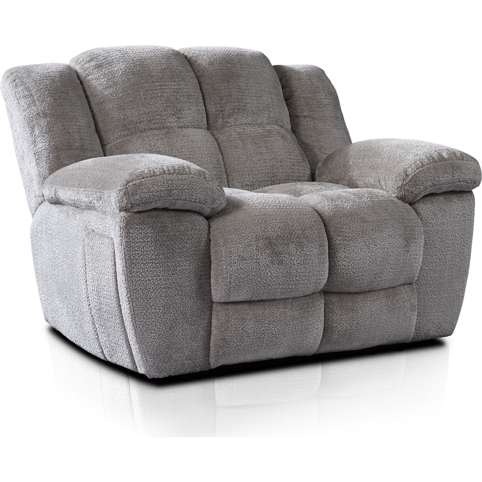 mellow gray manual recliner   