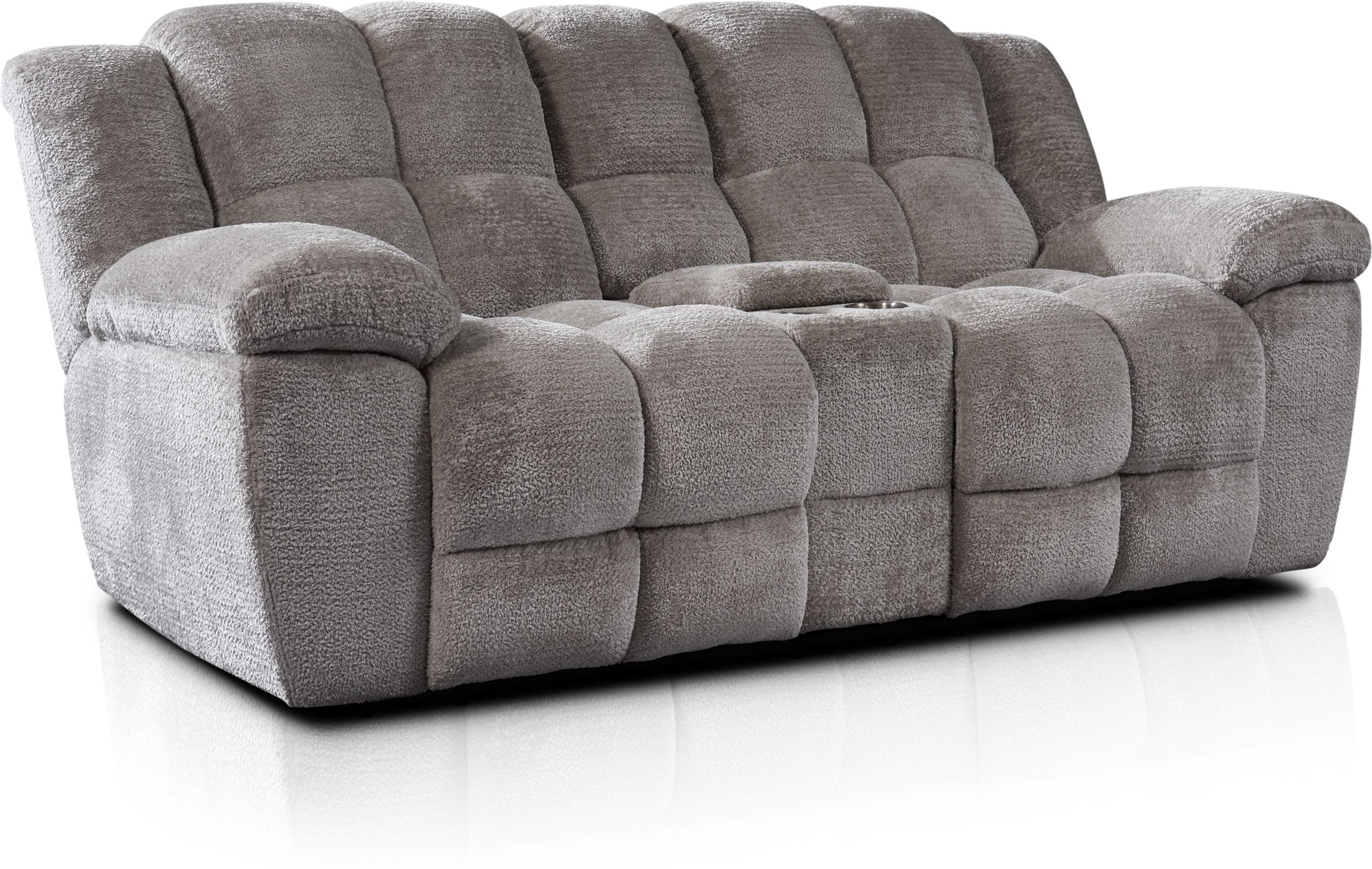 Mellow Manual Reclining Loveseat - Stone | American Signature Furniture