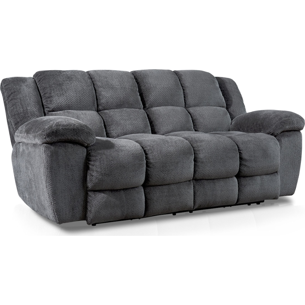 mellow gray manual reclining sofa   