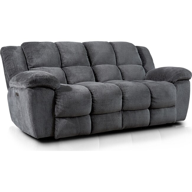 Living Room Furniture - Mellow Dual-Power Reclining Sofa - Gray