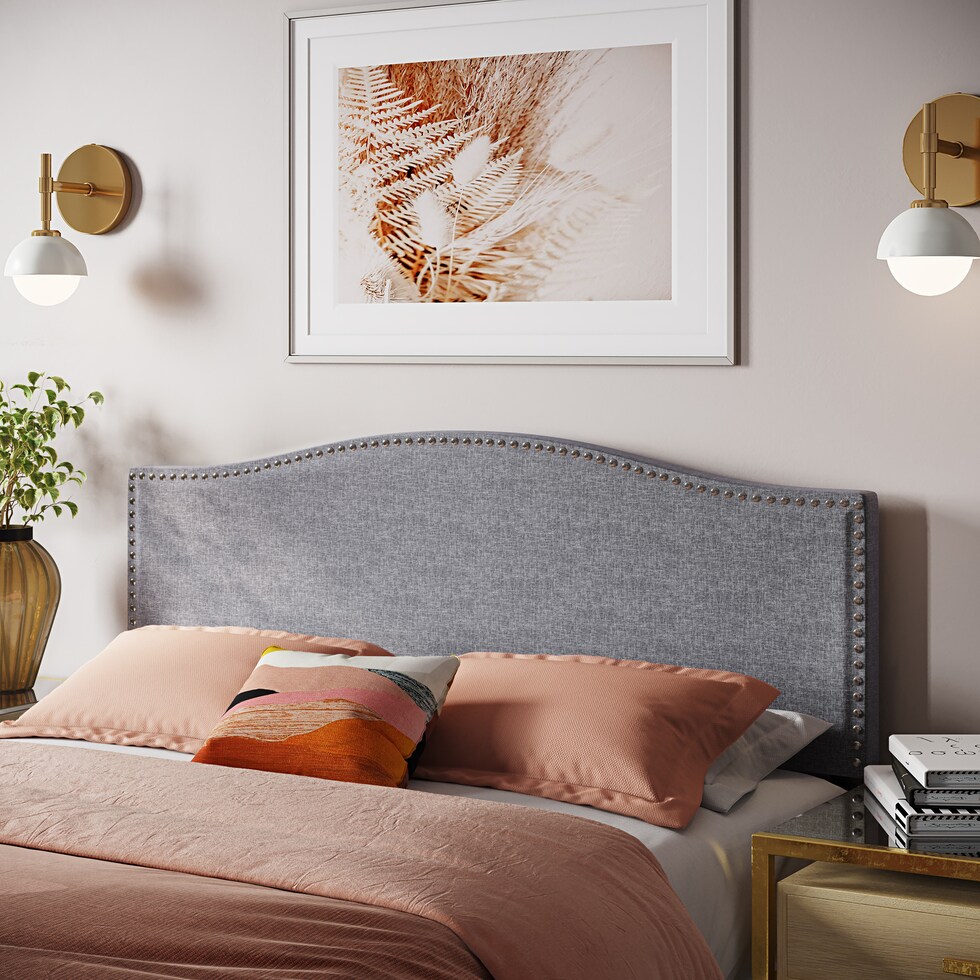 melonie gray full queen headboard   