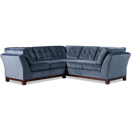 Melrose 2-Piece Small Sectional with Right-Facing Loveseat - Indigo