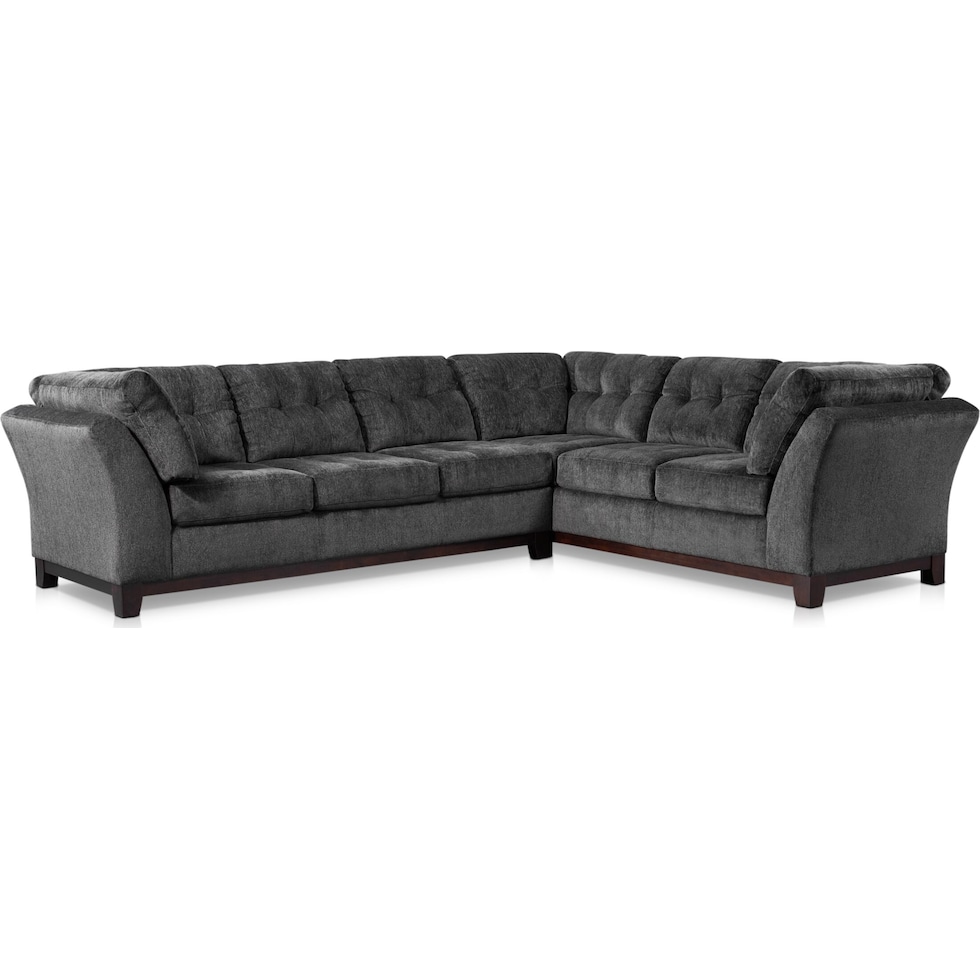 melrose gray  pc sectional   