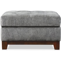 melrose gray ottoman   