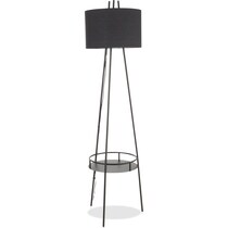 mendes black floor lamp   