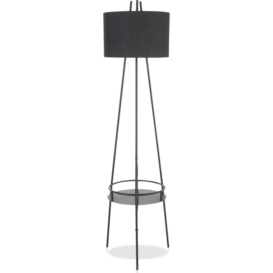 mendes black floor lamp   