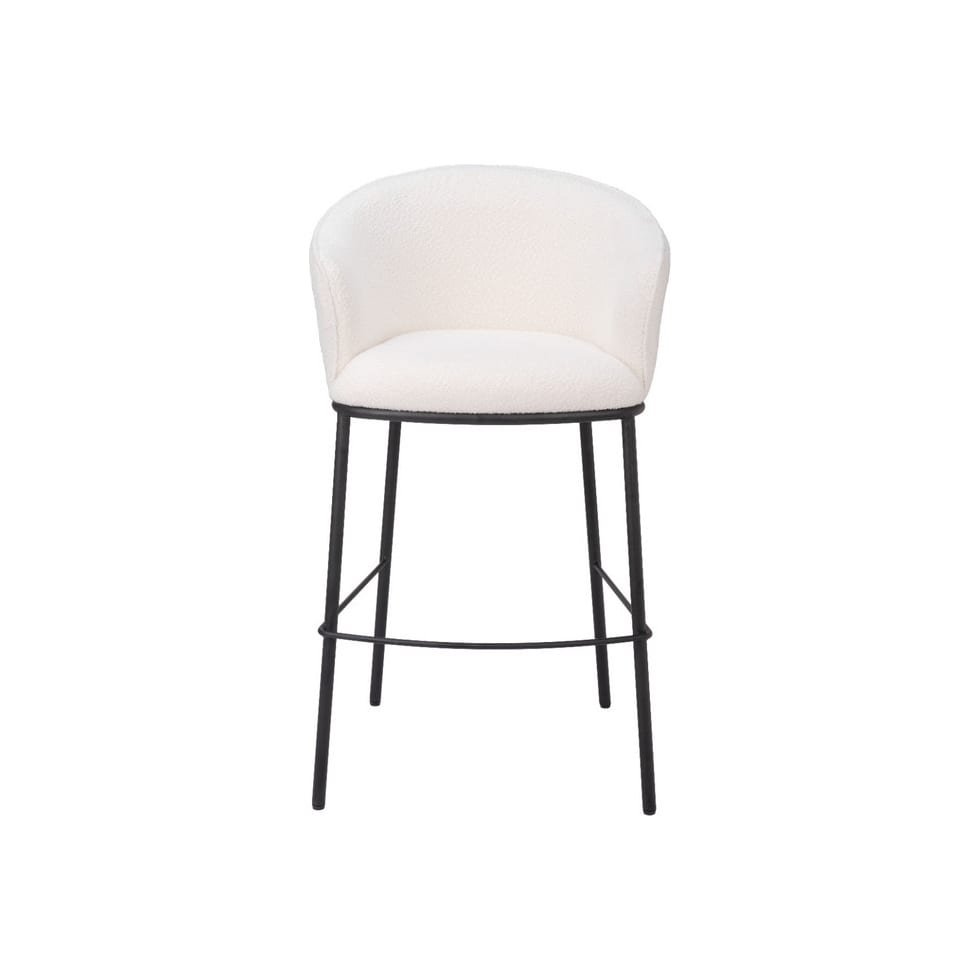 mendes white bar stool   