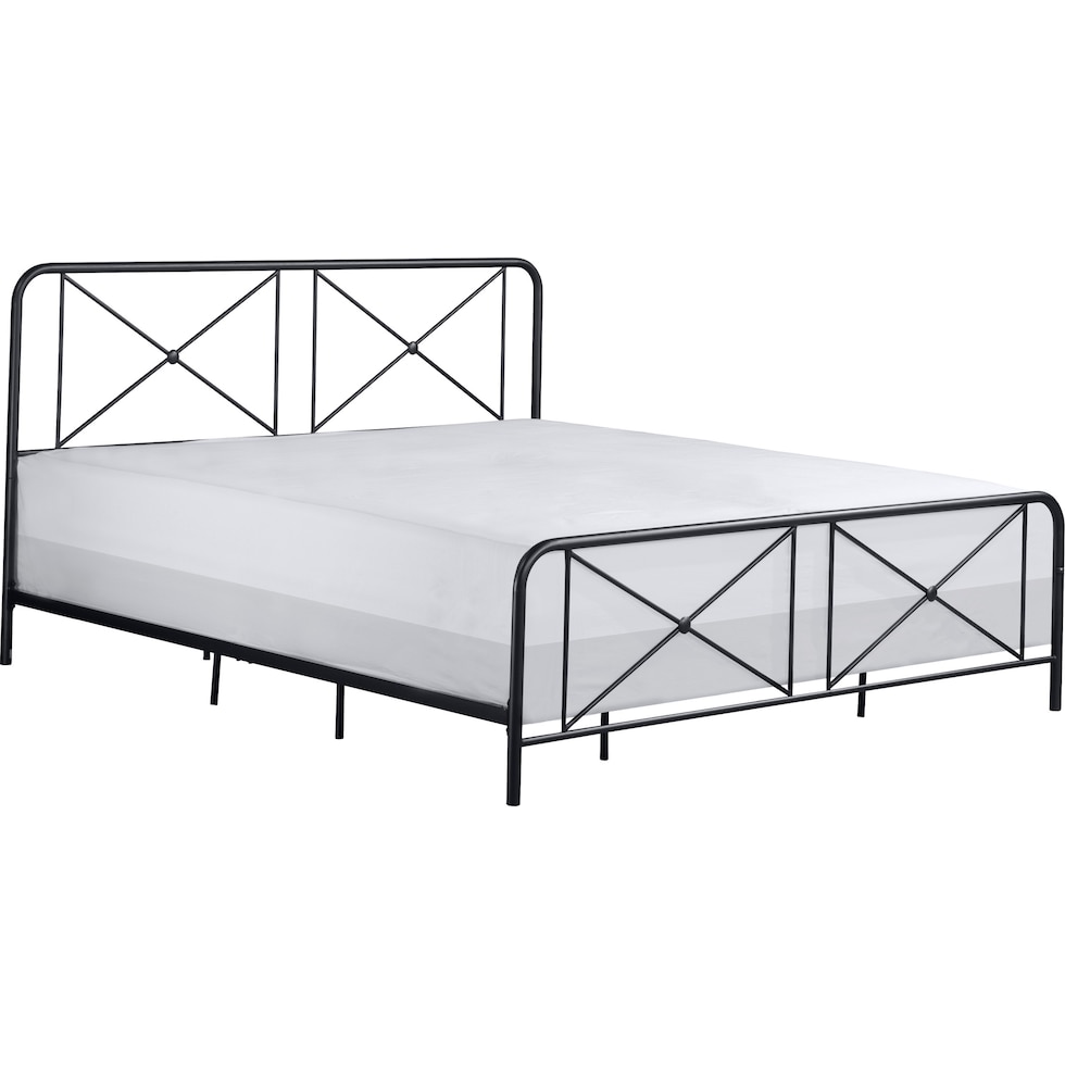 mercer black king bed   