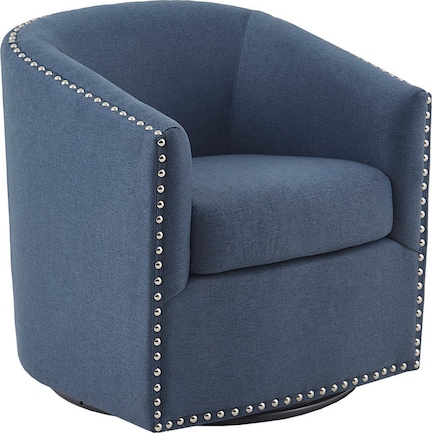 Meredith Swivel Chair - Blue