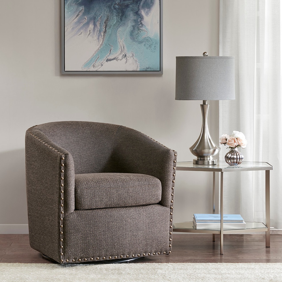 meredith dark brown accent chair   