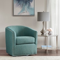 meredith teal accent chair   