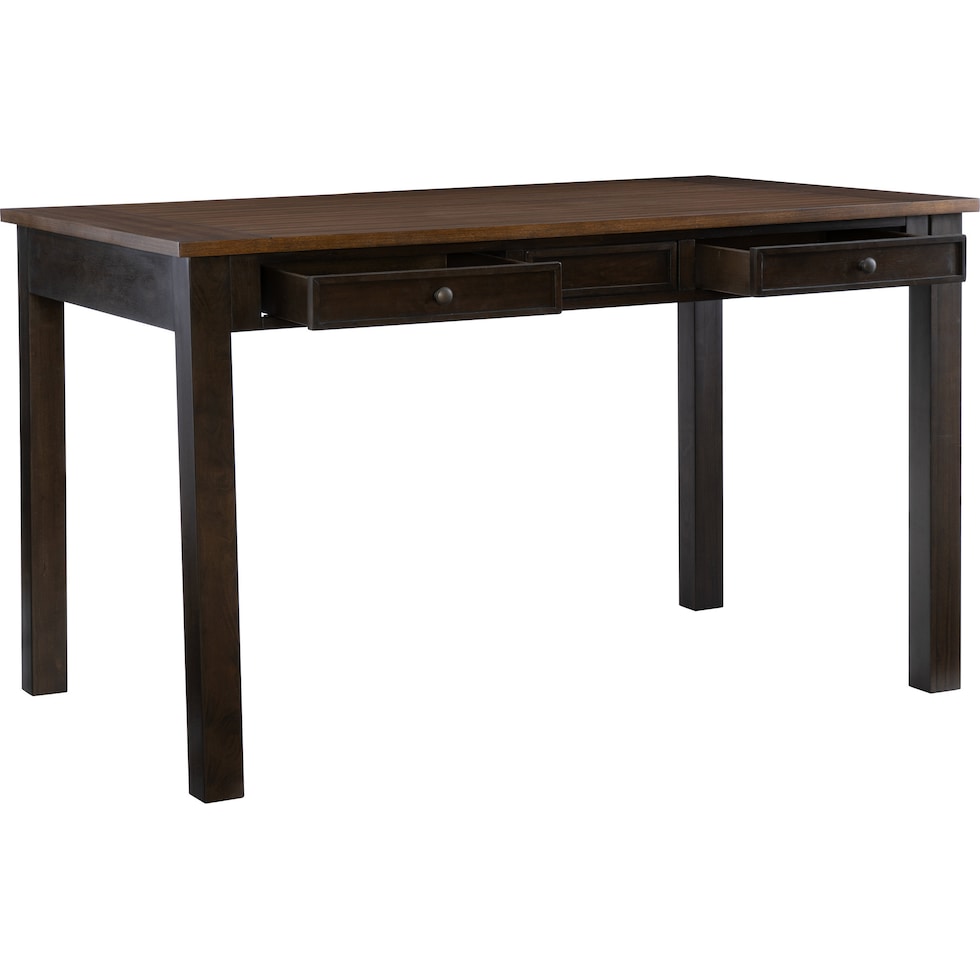 meretta dark brown  pc counter height dining room   