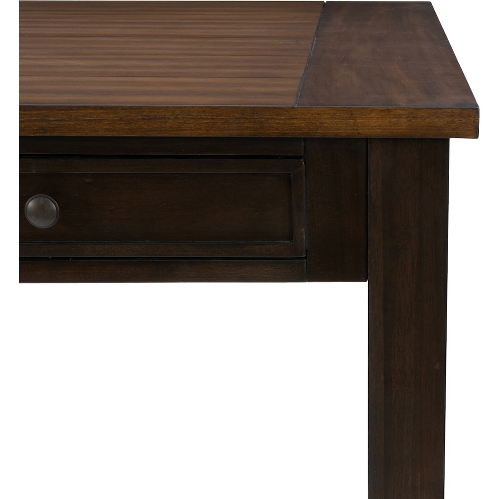 meretta dark brown  pc counter height dining room   