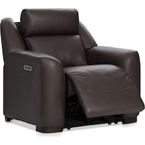 merrell dark brown  pc power reclining living room   