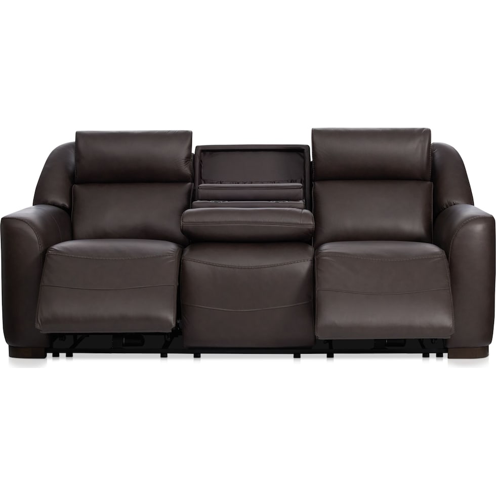 merrell dark brown  pc power reclining living room   