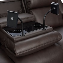 merrell dark brown  pc power reclining living room   