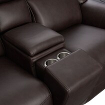 merrell dark brown  pc power reclining living room   