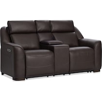 merrell dark brown loveseat   
