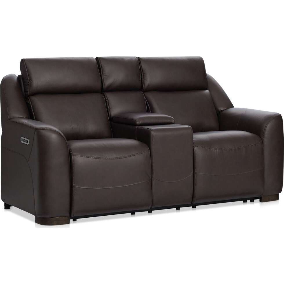 merrell dark brown loveseat   