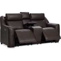merrell dark brown loveseat   