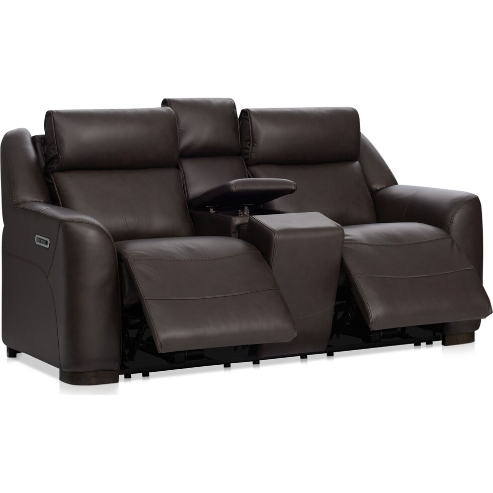 merrell dark brown loveseat   