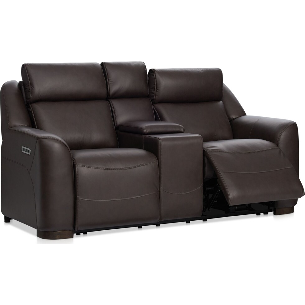 merrell dark brown loveseat   